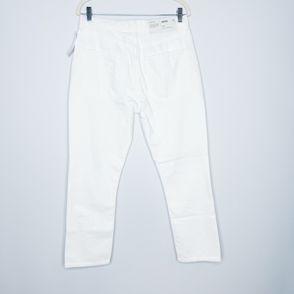 Agolde - White Riley High Rise Jeans - Picture 3 of 3
